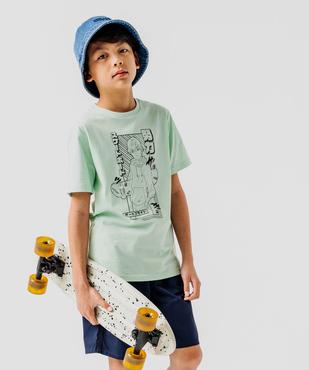 Tee-shirt manches courtes imprimé skate garçon vue1 - GEMO 4G GARCON - GEMO