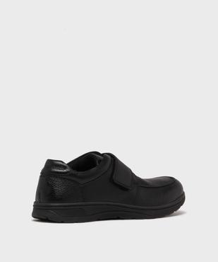 Mocassins à scratch en cuir grainé homme vue4 - G'FLEX - GEMO
