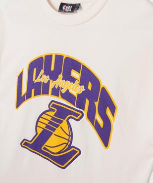 Tee-shirt manches courtes avec motif « Lakers Los Angeles » garçon vue2 - NBA - GEMO