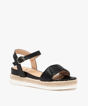 Sandales femme à semelle plateforme et bride matelassée vue2 - GEMO (CASUAL) - GEMO