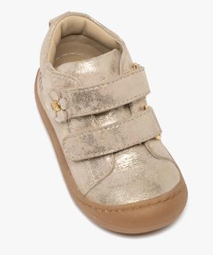 Chaussures premiers pas en cuir à scratch bébé fille - Na! vue5 - NA! GEMO FOR GOOD - GEMO
