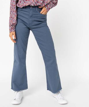 Jean femme large avec finitions franges longueur 7/8ème vue1 - GEMO(FEMME PAP) - GEMO