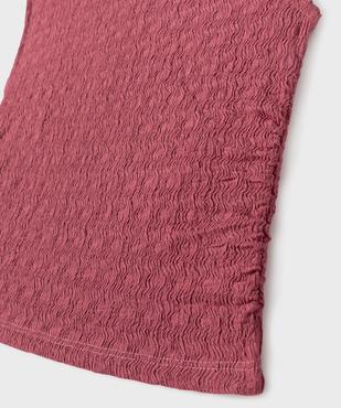 Tee-shirt sans manches texturé et cintré fille vue2 - GEMO (JUNIOR) - GEMO