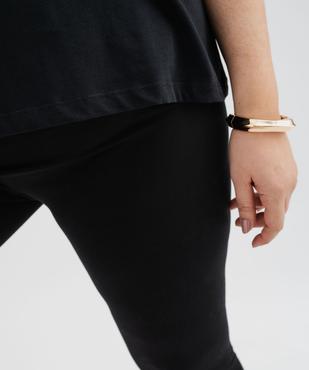 Legging femme grande taille uni en coton stretch vue8 - GEMO 4G GT - GEMO