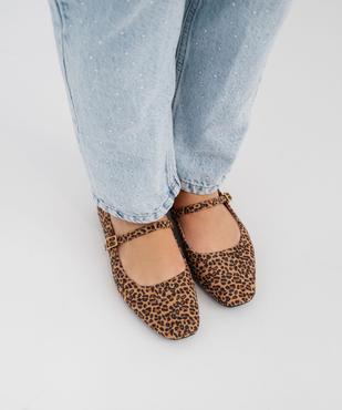 Ballerines en suédine à bout carré et bride femme - Follow Me vue7 - FOLLOW ME - GEMO