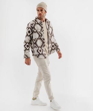 Tee-shirt manches courtes col rond en coton homme vue4 - GEMO 4G HOMME - GEMO