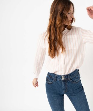 Chemise femme légères à rayures ajourées vue1 - GEMO(FEMME PAP) - GEMO