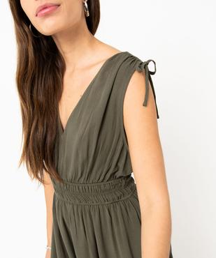 Robe longue sans manches à col V femme vue5 - GEMO(FEMME PAP) - GEMO