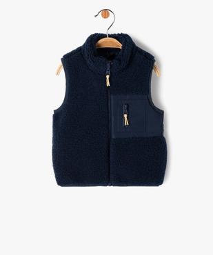 Gilet sans manches en maille sherpa bébé garçon vue1 - GEMO(BEBE DEBT) - GEMO