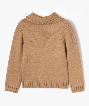 Pull à col roulé en grosse maille fille - LuluCastagnette vue4 - LULUCASTAGNETTE - GEMO