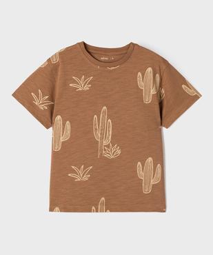 Tee-shirt manches courtes à motif désert garçon vue1 - GEMO (ENFANT) - GEMO