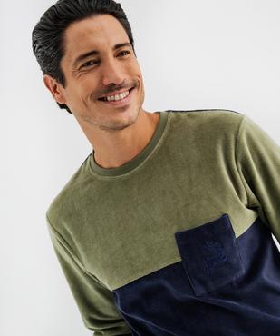 Pyjama en velours bicolore homme vue3 - GEMO 4G HOMME - GEMO