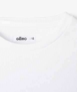 Tee-shirt à manches courtes avec bas en dentelle fille vue3 - GEMO (JUNIOR) - GEMO