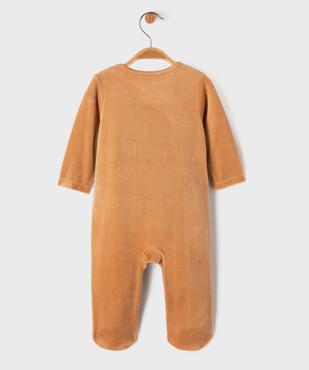 Pyjama dors-bien en velours fermeture devant bébé vue9 - GEMO 4G BEBE - GEMO