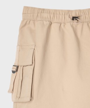 Jupe avec poches à rabat et taille élastique fille vue2 - GEMO 4G FILLE - GEMO