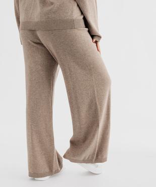 Pantalon large en maille avec taille élastique femme grande taille vue3 - GEMO (G TAILLE) - GEMO