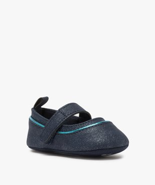 Chaussures de naissance bébé fille babies pailletées vue2 - GEMO(BB COUCHE) - GEMO