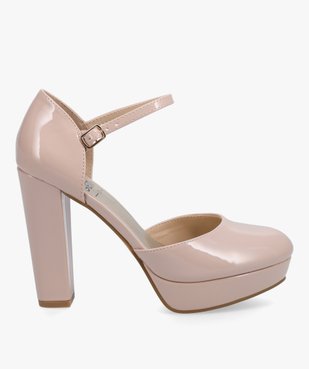 Escarpins femme en suédine à plateforme style rockabilly vue1 - GEMO(URBAIN) - GEMO