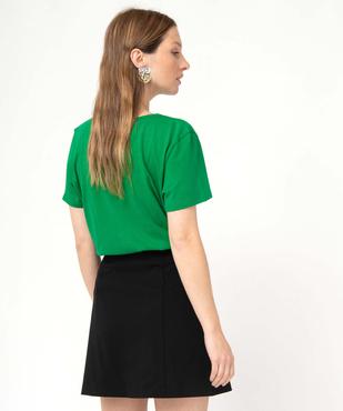Tee-shirt femme à manches courtes avec motif XXL vue3 - GEMO(FEMME PAP) - GEMO