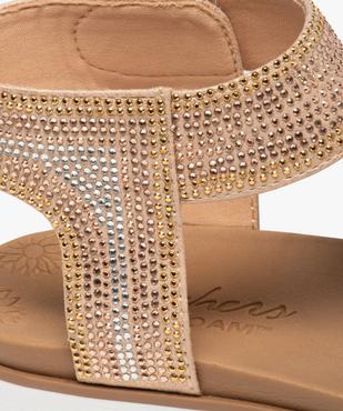 Sandales femme à entre-doigts et à strass - Skechers vue6 - SKECHERS - GEMO
