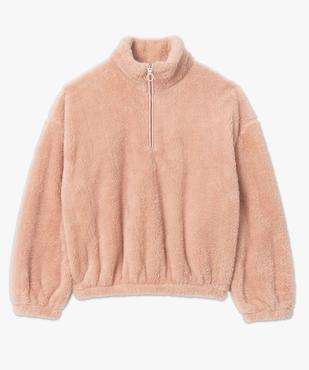 Sweat femme en maille peluche et col camionneur vue4 - GEMO(FEMME PAP) - GEMO