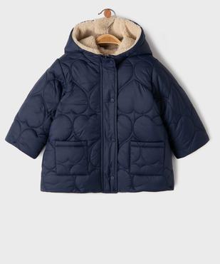 Manteau à capuche réversible et déperlant bébé fille vue1 - GEMO(BEBE DEBT) - GEMO