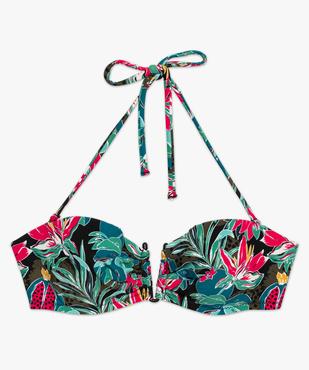 Haut de maillot de bain femme forme bandeau à armatures vue4 - GEMO (PLAGE) - GEMO