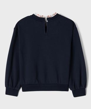 Sweat à col froncé et inscription brodée fille - LuluCastagnette vue4 - LULUCASTAGNETTE - GEMO
