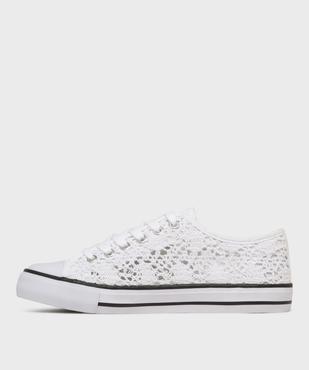Tennis en toile ajourée façon macramé femme - Follow Me vue3 - FOLLOW ME - GEMO