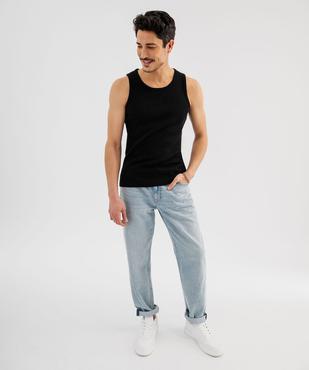 Débardeur uni en maille côtelée homme vue10 - GEMO 4G HOMME - GEMO