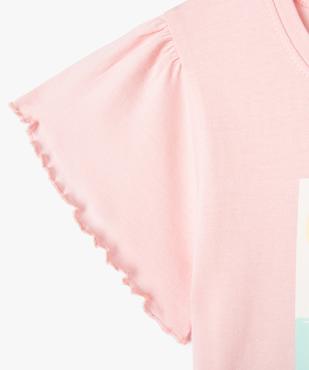 Pyjashort fille avec motif tropical et finitions froncées vue2 - GEMO (ENFANT) - GEMO