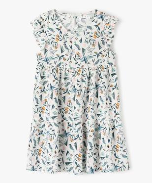 Robe fille fleurie à épaules volantées vue1 - GEMO (ENFANT) - GEMO
