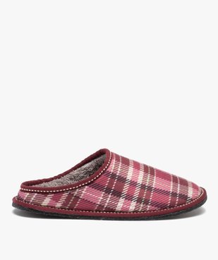 Chaussons femme mules plates douillettes à carreaux vue1 - GEMO(HOMWR FEM) - GEMO