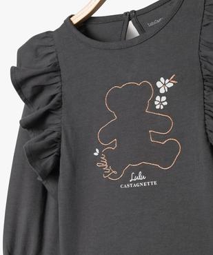 Tee-shirt manches longues à volants bébé fille - LuluCastagnette vue2 - LULUCASTAGNETTE - GEMO