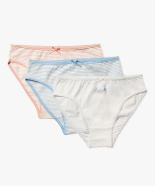 Culottes en coton stretch fille (lot de 3) - LuluCastagnette vue1 - LULU CASTAGNETTE GEMO FOR GOOD - GEMO