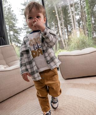 Pantalon chino avec taille ajustable bébé garçon vue4 - GEMO(BEBE DEBT) - GEMO