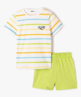 Pyjashort garçon avec haut rayé vue1 - GEMO (ENFANT) - GEMO
