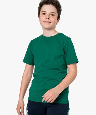 Tee-shirt garçon uni à manches courtes vue1 - GEMO 4G GARCON - GEMO