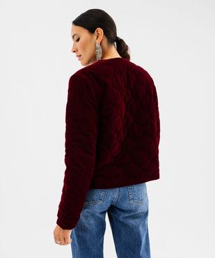 Veste matelassée en velours femme vue3 - GEMO(FEMME PAP) - GEMO