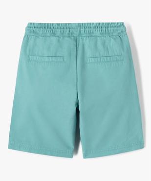 Bermuda garçon en twill avec taille élastique vue4 - GEMO 4G GARCON - GEMO