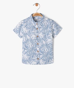 Chemise à manches courtes motif feuillage bébé garçon vue1 - GEMO(BEBE DEBT) - GEMO