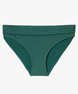 Bas de maillot de bain femme pailleté forme culotte taille haute vue4 - GEMO 4G FEMME - GEMO