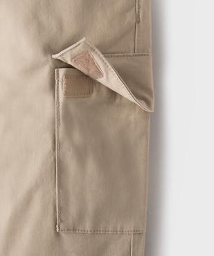 Pantalon cargo Regular en coton stretch à taille élastiquée garçon vue3 - GEMO (JUNIOR) - GEMO