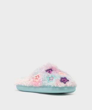 Chaussons mules fourrés à motifs étoiles fille - Catimini vue2 - CATIMINI - GEMO