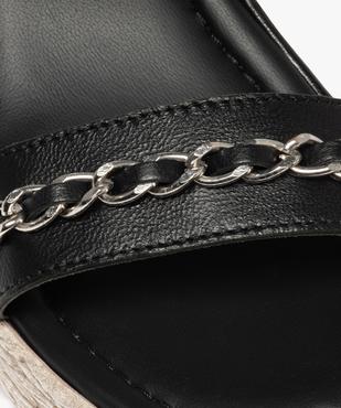 Sandales femme à talon dessus cuir et chaînes – Tanéo vue6 - TANEO - GEMO