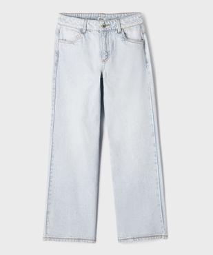 Jean loose à taille réglable en denim 100% coton fille vue2 - GEMO 4G FILLE - GEMO
