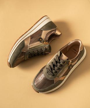 Baskets à talon compensé et détails brillants femme - Valentina Baldano vue1 - VALENTINA BALDA - GEMO