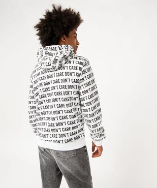 Sweat à capuche en molleton imprimé all over homme vue3 - GEMO (HOMME) - GEMO