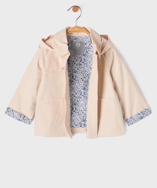 Imperméable à capuche à doublure fleurie bébé fille - LuluCastagnette vue3 - LULUCASTAGNETTE - GEMO