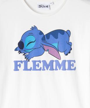 Pyjashort bicolore avec motif Stitch fille - Disney vue2 - LILO & STITCH - GEMO